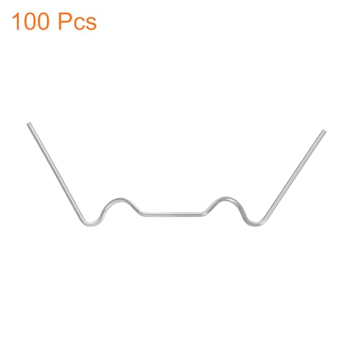 UXCELL 100pcs Greenhouse Glazing Clips, 75mm Stainless Steel W Type Greenhouse Glazing Wire Clips - size: 75mm