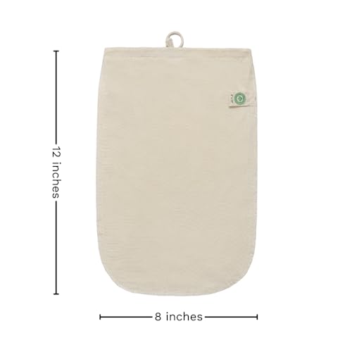 3 Pack Reusable Cold Brew Coffee Bags - 100% Organic Cotton Reusable Cold Brew Coffee Filters Bags - Large Coffee Sock Filters - Mason Jar Cold Brew Bags - Washable Coffee Filter Pouch (Large 12"x8")