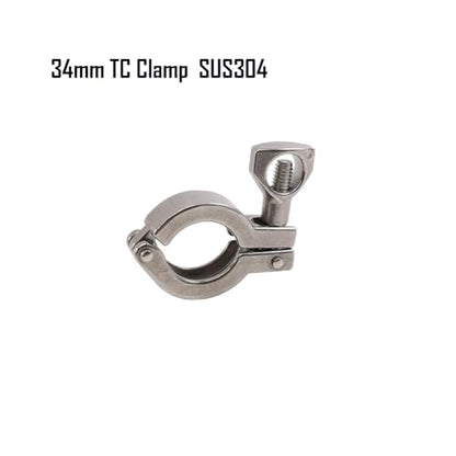 34mm Tri Clamp End Cap - Stainless Steel TC Parts for Homebrew Fermenters & Brew Kettles with Silicone Gasket(1pcs)(Clamp) - size: Clamp