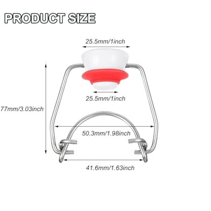 TopHomer 3 Pcs Swing Top Glass Bottle Caps Airtight Flip Top Replacement Caps with Silicone Gasket for Beer, Soda, Home Brew and Other Liquids