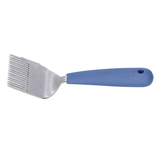 Zerodis 16 Tin Stainless Steel Uncapping Fork Honey Scraper Honey Fork Capping Scratcher with Plastic Handle and Hole for Beekeeping Tool and Harvest