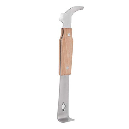 Beekeeping Knife, Premium Stainless Steel, Honey Scraper, Ergonomic Wood Handle for Efficient Wax Removal and Frame Pryi