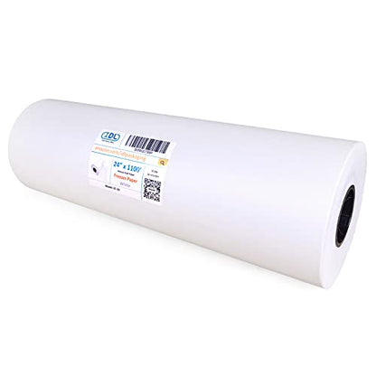 Freezer Paper Roll 24" x 13200" (1100 feet) - USA-made Large White Paper for Freezing Food, Meat & Fish - Freezer Material with Special Coating-Strong Barrier Against Air and Moisture by IDL Packaging - color: White, size: 24" X 1100 Feet, 1 Roll