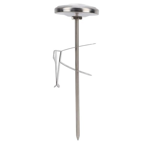 Milk Thermometer 4.6cm Dial 12.5cm Probe High Accuracy Fast Reading Pot Thermometer with Bracket for Frothing Milk Yogurt Coffee Cheese Making