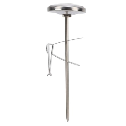 Milk Thermometer For Steaming Milk, Water Temperature Thermometer 4.6cm Dial 12.5cm Probe Pot Thermometer with Bracket Water Thermometer For Frothing Milk Coffee Cheese Making