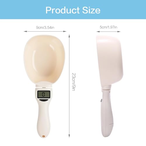 Digital Measuring Spoon Scale, Electronic Kitchen Measuring Spoon Scale for Cooking Baking, Grams and Ounces, Smart Adjustable Measure Cup with LCD Screen for Home Cooks Bakers Pet Owners
