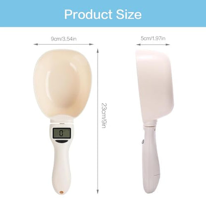 Digital Measuring Spoon Scale, Electronic Kitchen Measuring Spoon Scale for Cooking Baking, Grams and Ounces, Smart Adjustable Measure Cup with LCD Screen for Home Cooks Bakers Pet Owners