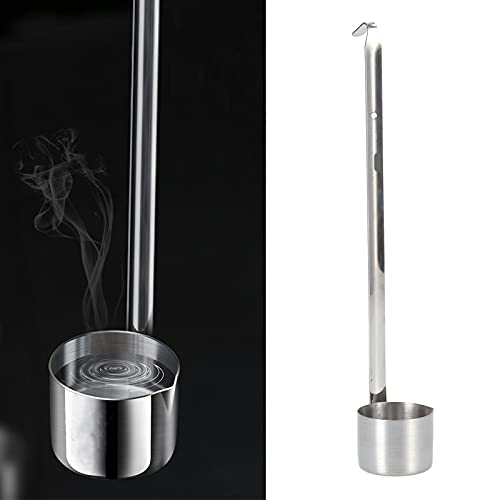 Stainless Steel Wine Spoon Dipper, Long Handle Pouring Spoon with Hook and Measure, 25ML to 500ML - size: 125ML