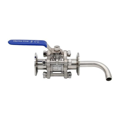 Brewing Equipment 1/1.5" TC Ball Valve & Racking Arm Stainless Steel 304 50.5mm OD Homebrew Kettle/Conical Fermenter Parts Brewing Equipment