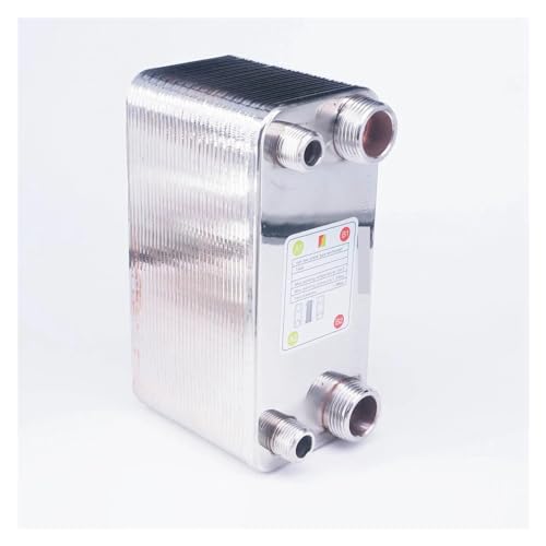 Heat Exchanger, 32 Plates Heat Exchanr Beer Wort Chiller Cooler SUS 304 Stainless Steel For Homebrew Cooling