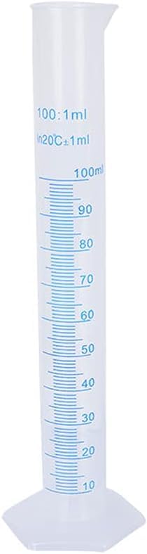 100ml Plastic Graduated Cylinder, 1pc, Transparent, Measuring Cylinder Set, Science Lab Cylinders