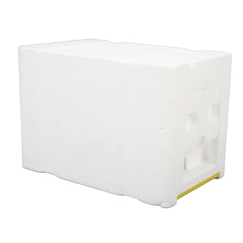 Foam Beehive Box for Beekeeping, Lightweight Portable Mating Box for Breeding and Reproduction, Features Sliding Panels, Better Insulation Than Wooden