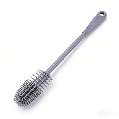 Flexible Silicone Cup Brush – Long-Handle Tool for Deep Cleaning Bottles & Narrow Necks-Grey