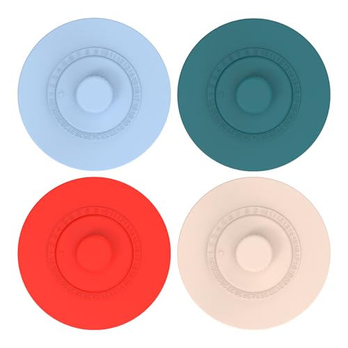 4 Pcs Silicone Fermentation Lid,Waterless Airlock Fermentation Tops Mason Jar Lid Fermenter Caps,Reusable Fermenter Cap with Date Tracker - Fermentation Jar Not Included