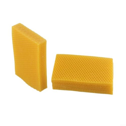 30Pcs Beeswax Sheets Beehive Wax Foundation Sheets,Natural Beeswax For Honeycomb Foundation Sheets For Hive Frame Brood For Nest Construction