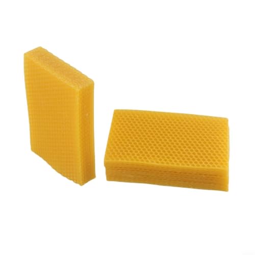 30Pcs Beeswax Sheets Beehive Wax Foundation Sheets,Natural Beeswax For Honeycomb Foundation Sheets For Hive Frame Brood For Nest Construction