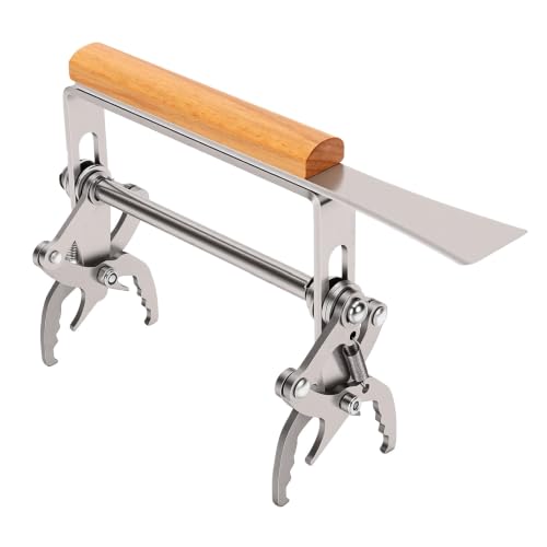 Fafeicy Beehive Frame Grip Tool, Beekeeping Frame Holder with Polished Beech Wood Handles and Stainless Steel Jaws for Lifting Frames from Hives