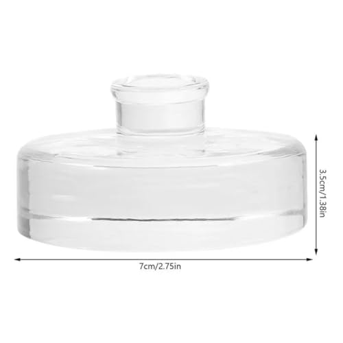 2 Pcs Fermentation Glass Weights for Wide Mouth Jars - Pickle Bottles with Sealing Lids for Efficient Fermenting - Durable, Transparent Fermenting Lids and Weights for Sauerkraut, Kimchi