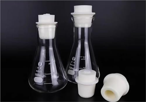 5 Pcs Laboratory Silicone Stopper with Hole Stopper Airlock Bubbler Triangle Flask Plug Stopper (24-28mm) - size: 24-28mm