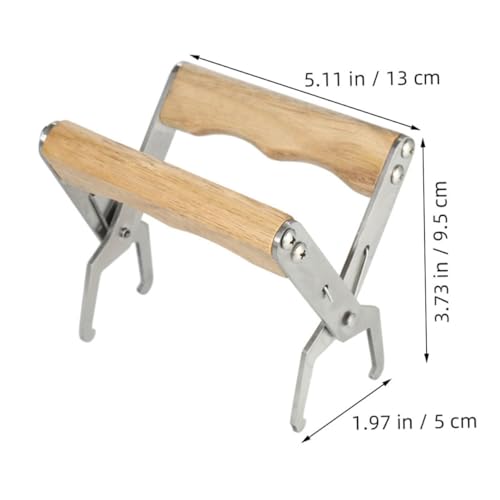 4pcs Stainless Steel Beekeeping Frame Gripper and Bee Hive Frame Holder Set with Wood Handle for Honey Harvesting and Hive Inspection Tools