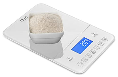 Ozeri Touch III Digital Kitchen Scale with Calorie Counter, 22 lbs (10 kg), White - color: White