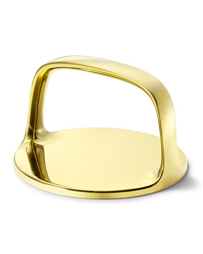 Caraway Grill Press with Handle - 100% Stainless Steel Body - Safe for Use with Pans and Grills - Ideal for Meat, Salmon, Tofu, Veggies - Gold - color: Gold