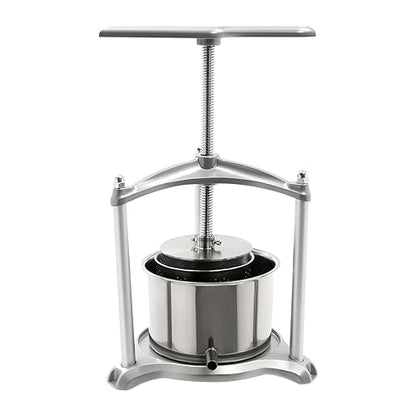 Fruit Wine Press 0.7 Gallon Stainless Steel Fruit Wine Press 100% Nature Juice Making Manual Juice Maker Apple Grape Berry Vegetables Crusher Olive Oil Cider Wine Making Press Machine - color: 0.7 Gallon
