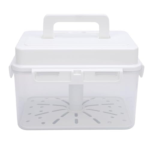 Plastic Kimchi Fermentation Container, Large Capacity Good Sealing Kimchi Jar Pickle Jar with Strainer Kimchi Storage Container Pickle Storage Box for Sauerkraut, Vegetables (4L) - size: 4L