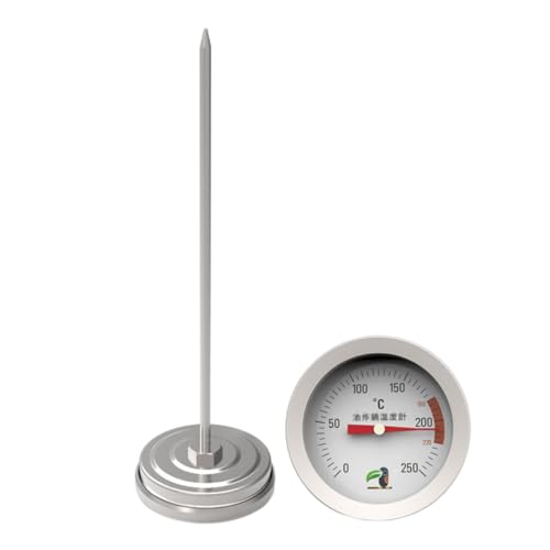 COLLBATH Stainless Steel Cooking Thermometer for Oil Candy and Syrup Probe Clip for Accurate Temperature Measurement Deep Frying and Candy Making - color: Multi, size: 15*5.5cm