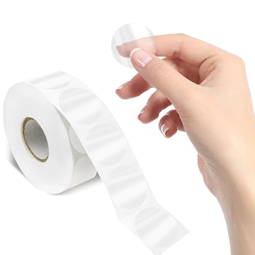 1000 PCS Round Clear Seal Stickers, Transparent Envelope Mail Wafer Seal Self Adhesive Package Circle Label Dots with Perforation Line for Envelopes, Boxes and Gift Packaging (1.5" in Diameter) - size: 1.5 inch-1000