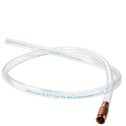 The Original Safety Siphon 6 Foot Hose For Gasoline And More - 3/4" Valve Siphon Pump - Use for Cars, Boats, Mowers - Self Priming Pump Transfers 3.5 Gallons per Minute - FDA Food Grade for Home Brews