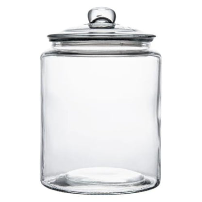 Restaurantware Glass Storage Containers - 1 Count 6 Liter Airtight Kitchen Canisters - Pantry Jars With Lids For Food - Clear Crystal Glass - size: 1.5 gal