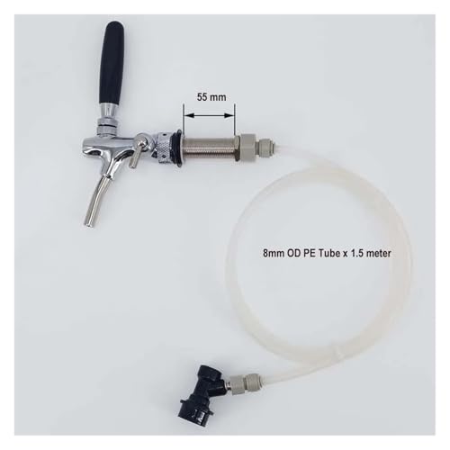 Home Brewing Push ， Regulator Wine Accessories， and 1.5meter PE Line Push in Kegerator Kit Add-On DIY Jockey Box Wine Accessories