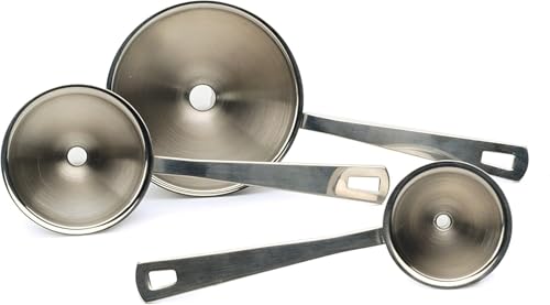RSVP International Endurance Collection Kitchen Spice Jar/Oil Bottle Funnel, Stainless Steel and Dishwasher Safe, Mini Set, Various Sizes - size: Mini Set, Various Sizes (Pack of 1)