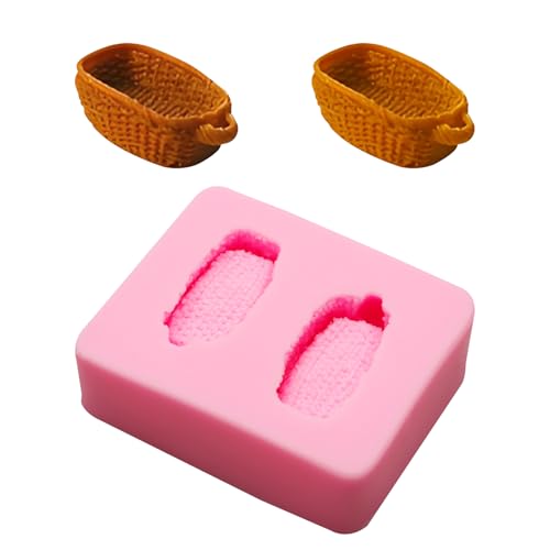 Woven Basket Silicone Fondant Molds for Chocolate Cake Decoration Candy Cupcake Topper Cake Polymer Clay Crafts Epoxy Resin