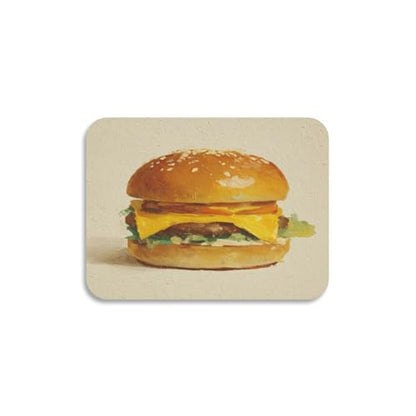 Burger Cheese Lettuce Beige Dish Drying Mat for Kitchen Counter Highly Absorbent Coffee Bar Mat Heat Resistant Dish Rack Pad for Sink Utensils Draining Racks 15.7" x 11.8" - size: 15.7x11.8inch