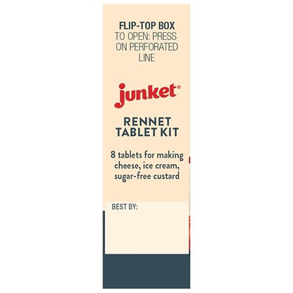 Junket Rennet Tablets 0.23oz Box (8 Tablets) - size: 8 Count (Pack of 1)