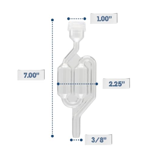 Fermentaholics Airlock 4 Pack – Brewing & Fermentation Airlocks – Use with Drilled Rubber Stopper, Grommeted Lid – Make Beer, Wine, Sauerkraut, Pickles, More (S-Shaped Airlock)