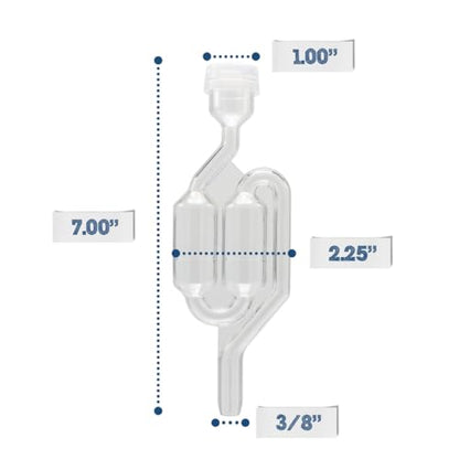 Fermentaholics Airlock 4 Pack – Brewing & Fermentation Airlocks – Use with Drilled Rubber Stopper, Grommeted Lid – Make Beer, Wine, Sauerkraut, Pickles, More (S-Shaped Airlock)