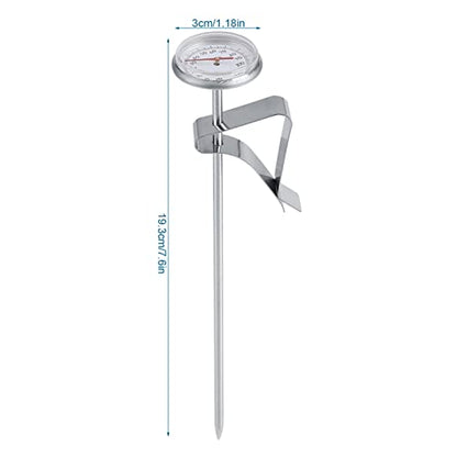 Stainless Steel Milk for Machines – Easy-to-, Temperature Control Tool Compatible with Home & Cafe Coffee Frothing