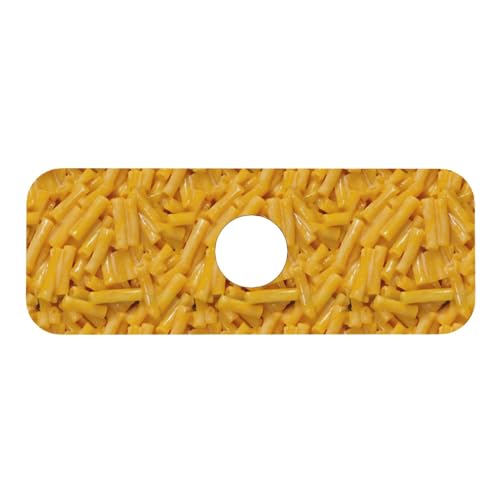 Cheese And Macaroni Faucet Mat For Kitchen Sink, Absorbent Countertop Protector, Quick Dry Sink Splash Guard Pad, Waterproof Draining Mat 15" X 5.5" - color: Style 9