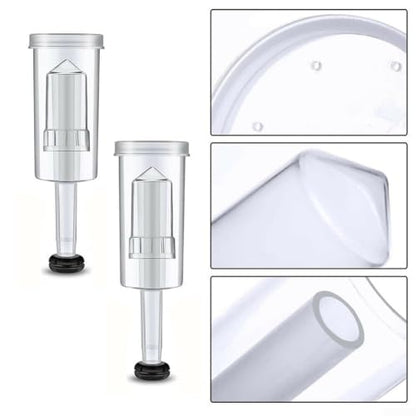 3-Piece Airlock with Grommet for Home Brewing, BPA Free PP Plastic Fermentation Lock for Beer Wine Making, Fits 1/2 Inch Lid Hole, Black, 2 Pack