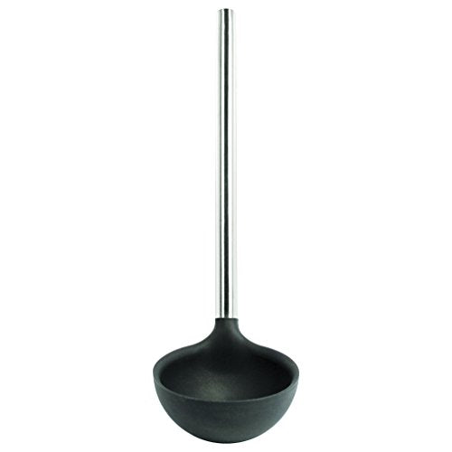 Tovolo Silicone Ladle With Stainless Steel Handle Deep Soup Ladle for Cooking Canning Serving Soup Punch Stew Sauce, Large Kitchen Utensil Spoon Dishwasher Safe BPA Free Silicone Charcoal Gray - color: Charcoal