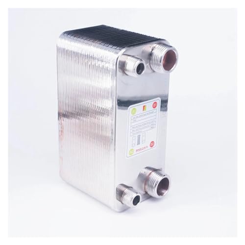 Heat Exchanger, 50 Plates Heat Exchanger Beer Wort Chiller Cooler Stainless Steel for Homebrew Cooling