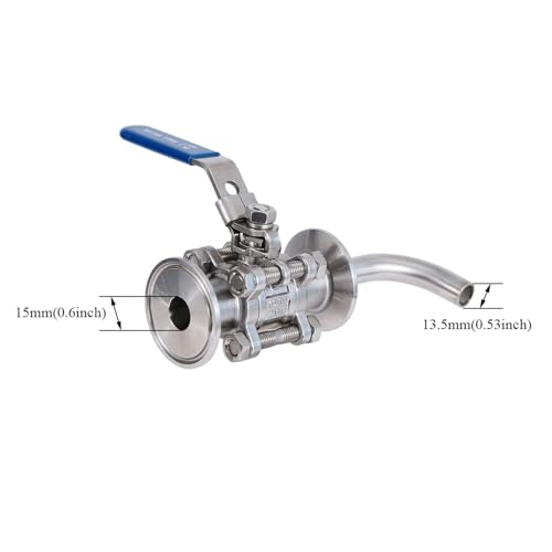 1.5 Inch Tri Clamp Ball Valve & Racking Arm Pick-up Tube Stainless Steel 304 Homebrew Boil Kettle Conical Fermenter Parts