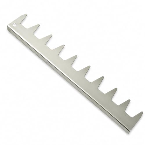 Beehive Frame Spacer Tool, Hive Frame Spacing Rake for 7/8/9 Frame Layout, ABS Plastic or 201 Stainless Steel Beekeeping Spacer for Even Hive Frame Alignment(Stainless Steel - 9 Frame) - color: Stainless Steel - 9 Frame