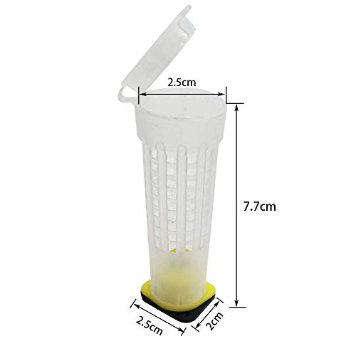 Beekeeping Rearing Cup Kit—Queen Bee Roller Cage 20pcs Equipment Insects Tools Queen Bee Cage Holder Fixtures