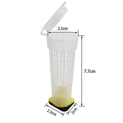 Beekeeping Rearing Cup Kit—Queen Bee Roller Cage 20pcs Equipment Insects Tools Queen Bee Cage Holder Fixtures