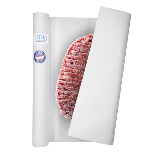 Freezer Paper Roll 24" x 1800" (150 feet) - USA-made White Paper for Freezing Food - Freezer Material with Special Coating for Meat & Fish - Strong Barrier Against Air and Moisture by IDL Packaging - color: White, size: 24" X 150 Feet, 1 Roll