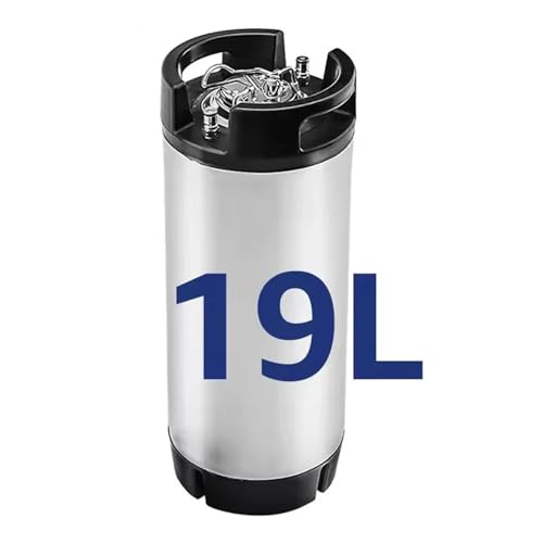 19L Cornelius HomeBrew Keg, Stainless Steel Soda and Draft Beer Keg with Standard Ball Lock Disconnect, Stackable Design, 130psi Pressure Resistance